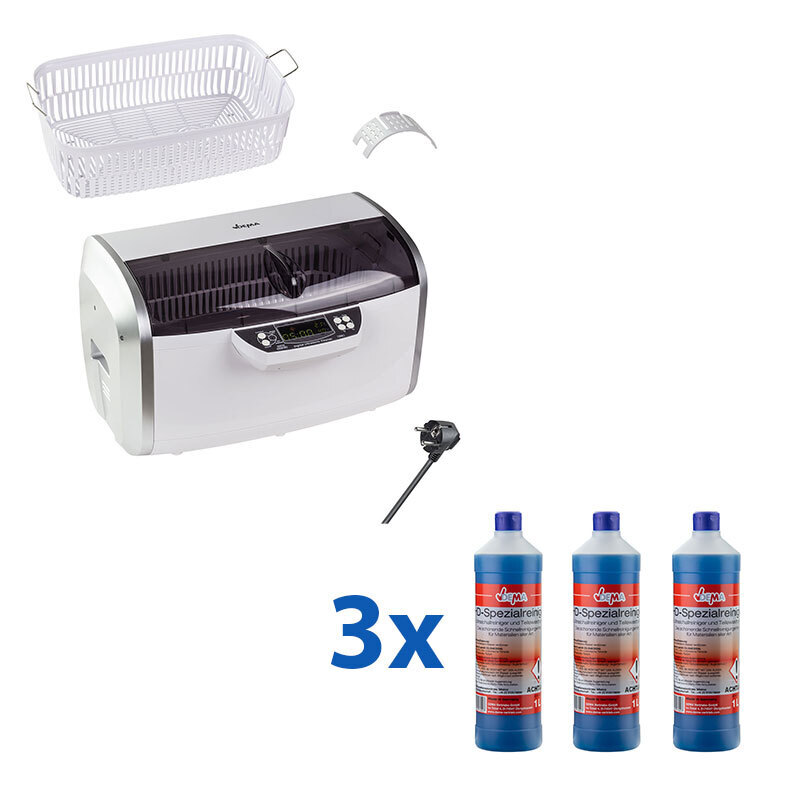 Ultraschallreiniger Ultraschallgerät digital mit Heizung 6 l + 3 x Reiniger 1 l