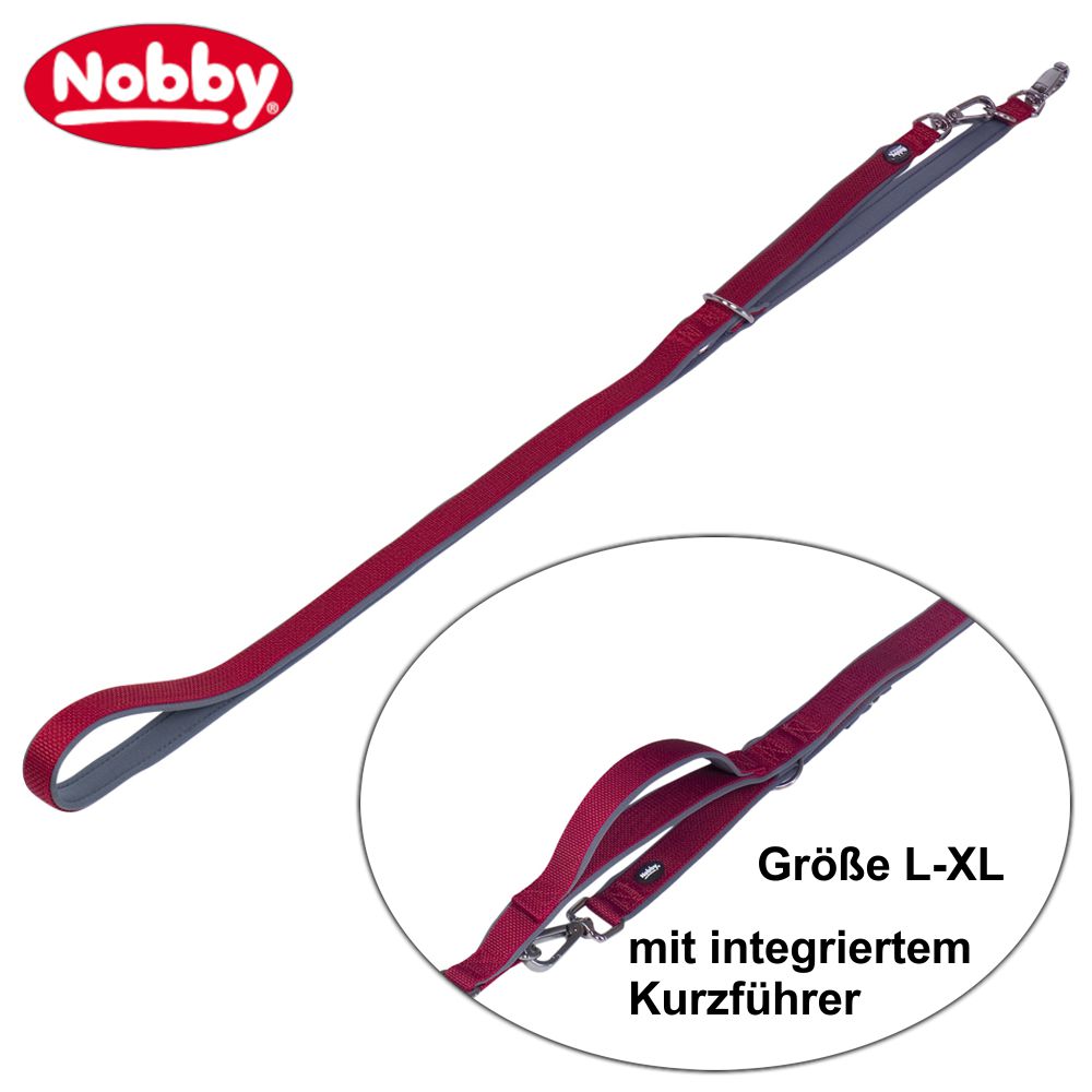 Nobby Führleine CLASSIC PRENO ROYAL 200 cm - 15/20/25 mm breit Nylon Hundeleine