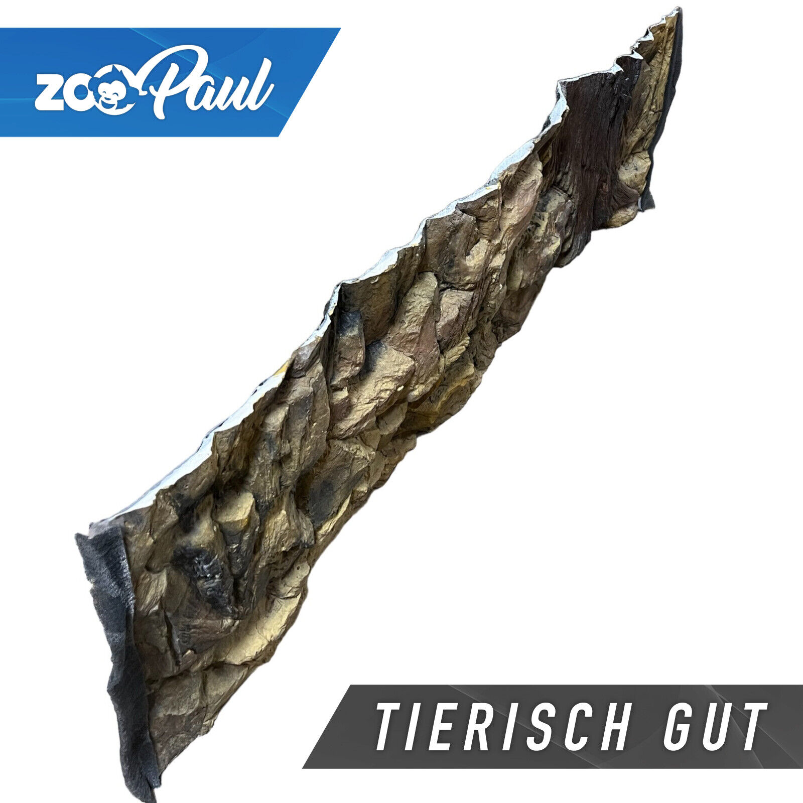 🐠 Aquarium Rückwand 3D 100x40cm ZooPaul Terrarium Hintergrund Stein Struktur