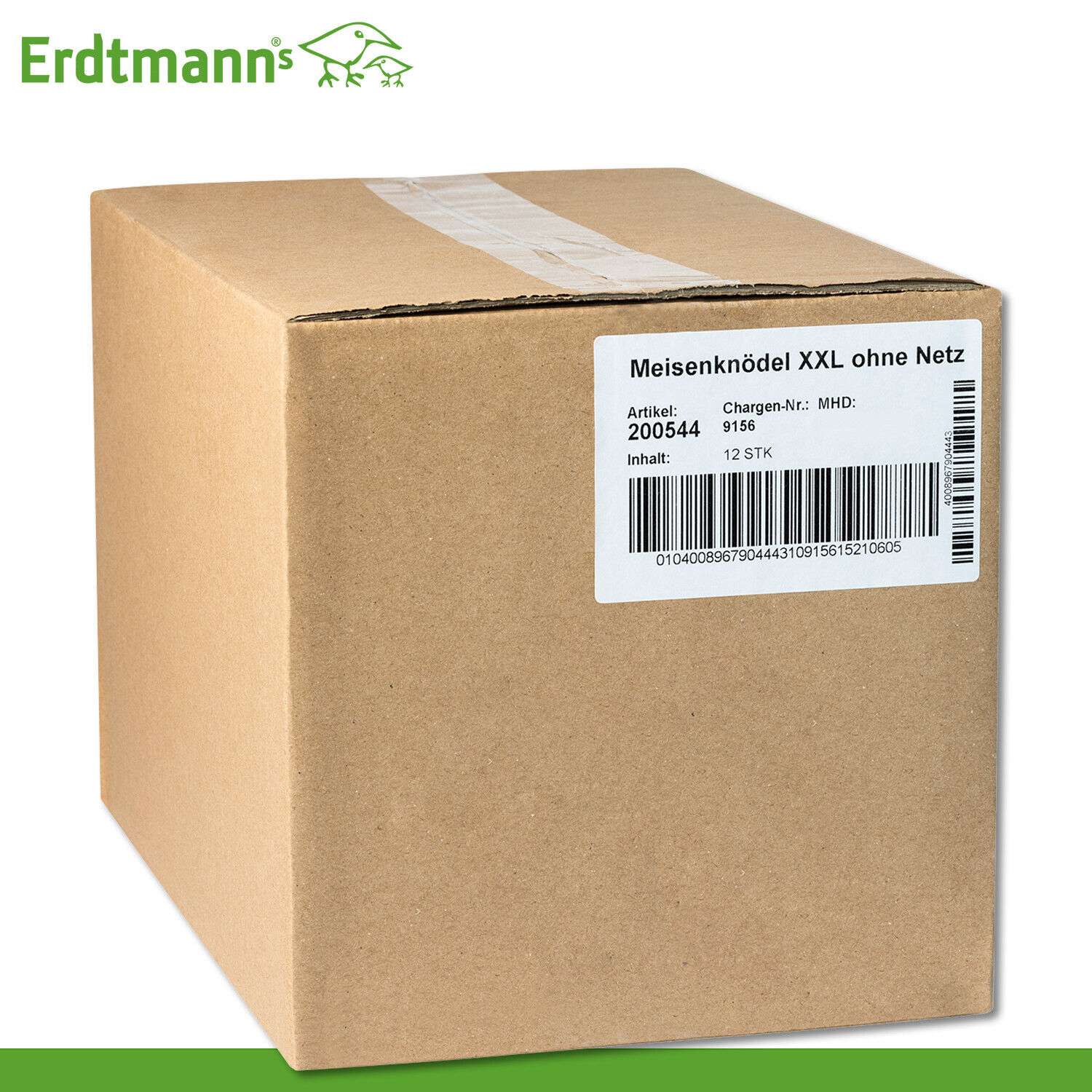 Erdtmanns 6000 g Meisenknödel ohne Netz (12 Stück) im Karton Wildvogelfutter