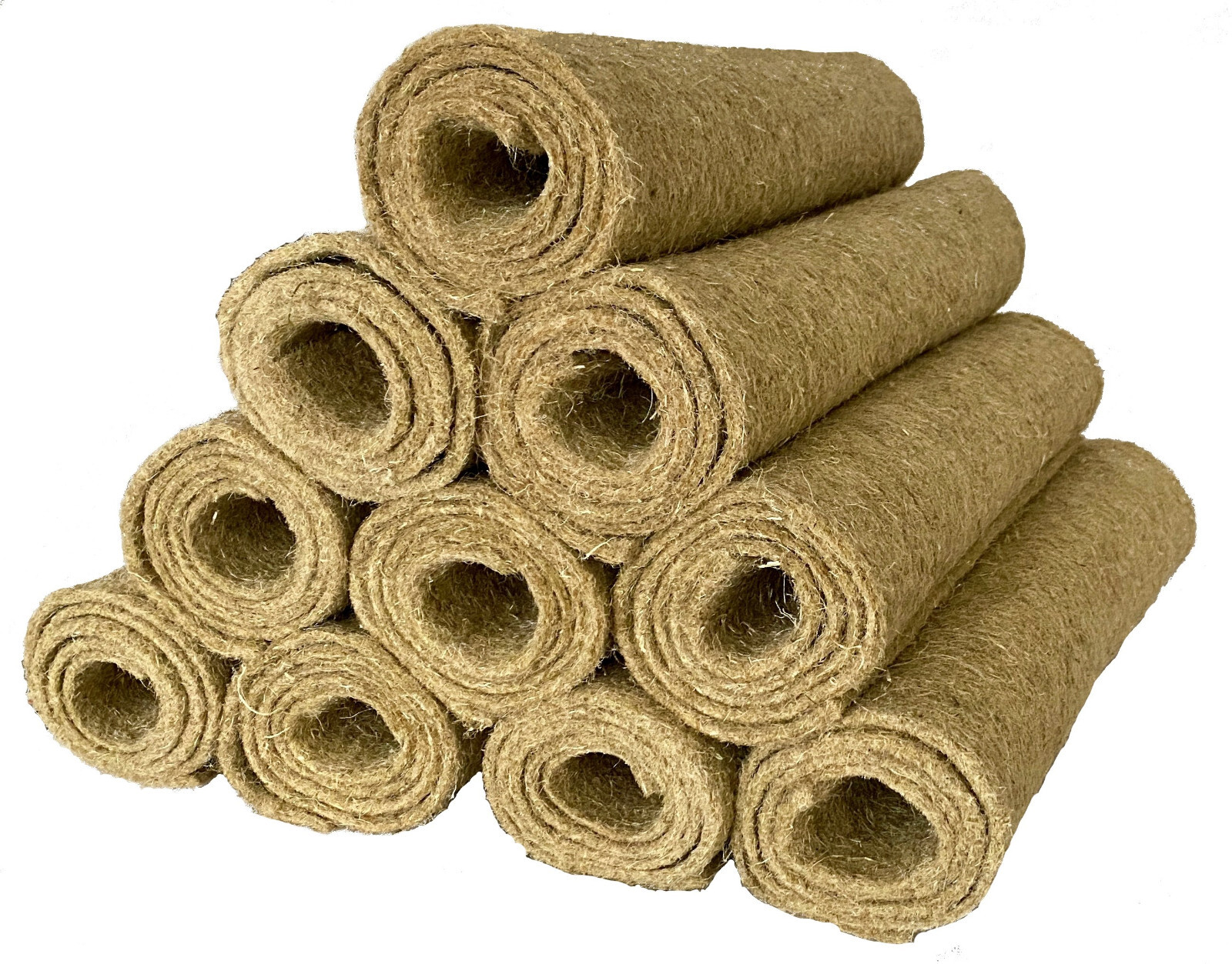 Nager-Teppich aus 100 % Hanf, 120 x 60 cm ca. 5 mm dick, 10er Pack, Hanfmatte