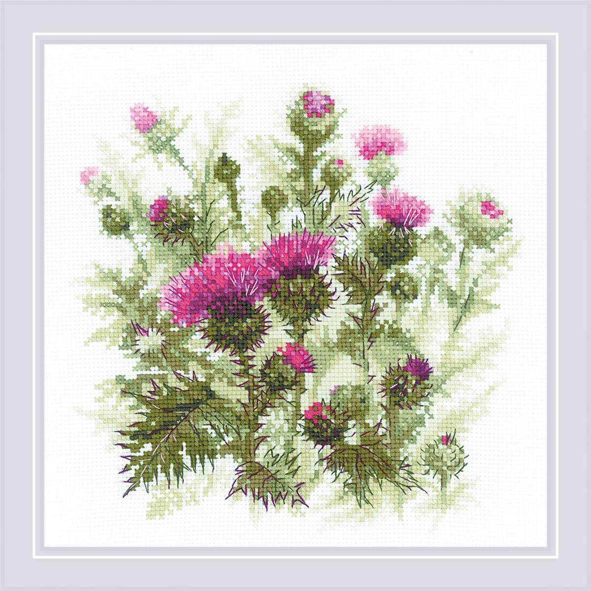 Riolis Kreuzstich-Set "Distel", Zählmuster