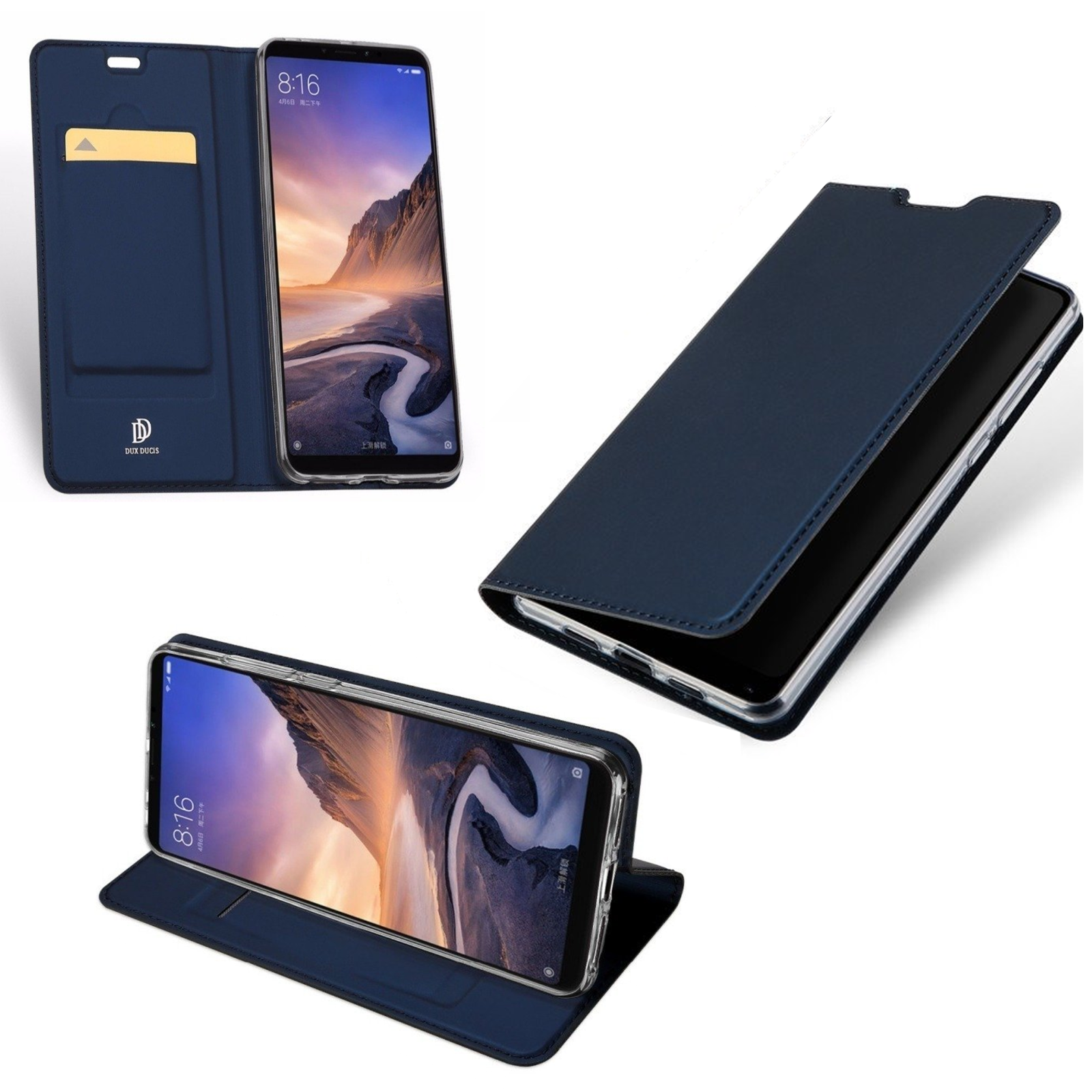 FÜR SAMSUNG GALAXY A34 - DUX DUCIS SKIN Case Handy Buch Form Tasche Hülle BLAU