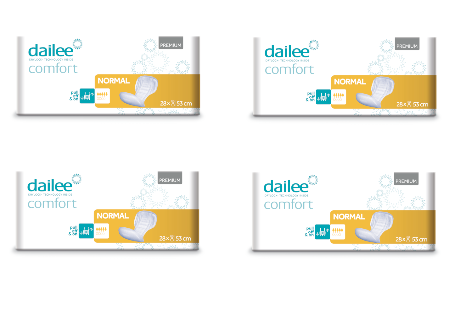 4x28 Dailee Comfort Premium Normal  53x26cm, Formatvorlage Inkontinenz