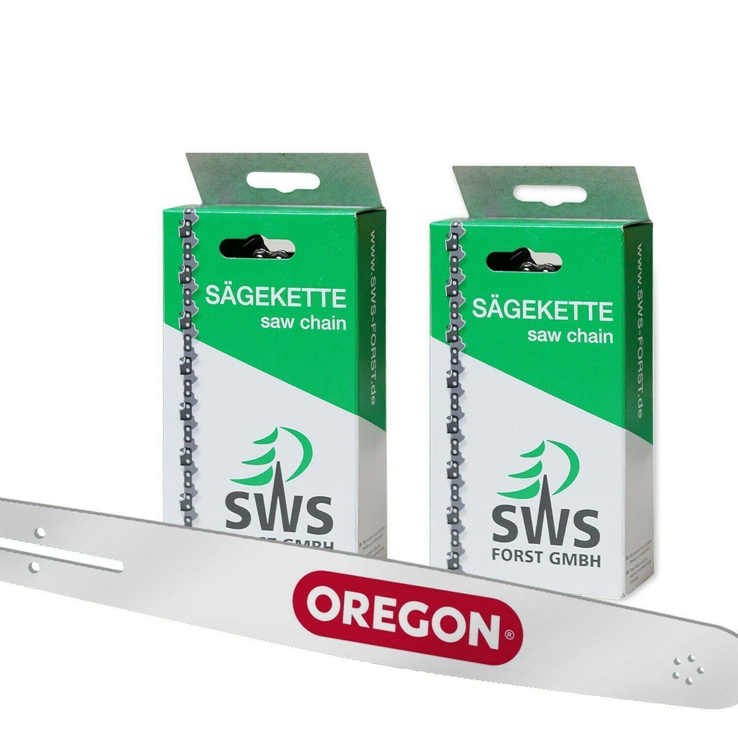40cm Oregon Schwert Set m. 2Sägeketten 3/8 56TG 1,3mm p.f. Husqvarna 525P4Sn