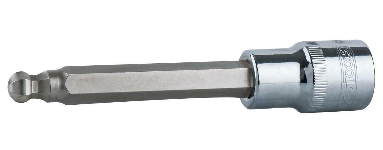 KS TOOLS 1/2" CHROMEplus Bit-Stecknuss Innensechskant,Kugelkopf, lang, 10 mm,...