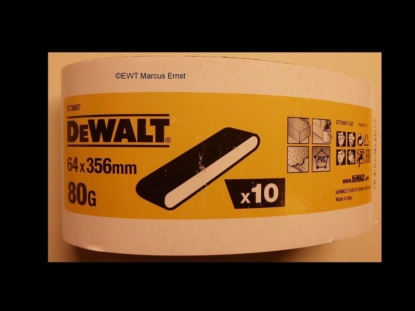 DeWALT Schleifbänder DT3667 K80 f. D26480 64x356mm 10 Stück Schleifband