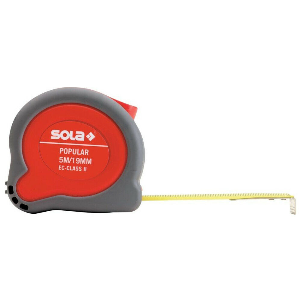 Sola Rollmeter Popular 25 mm (und Taschenbandmaß Kunststoffgehäuse Bandmaße)