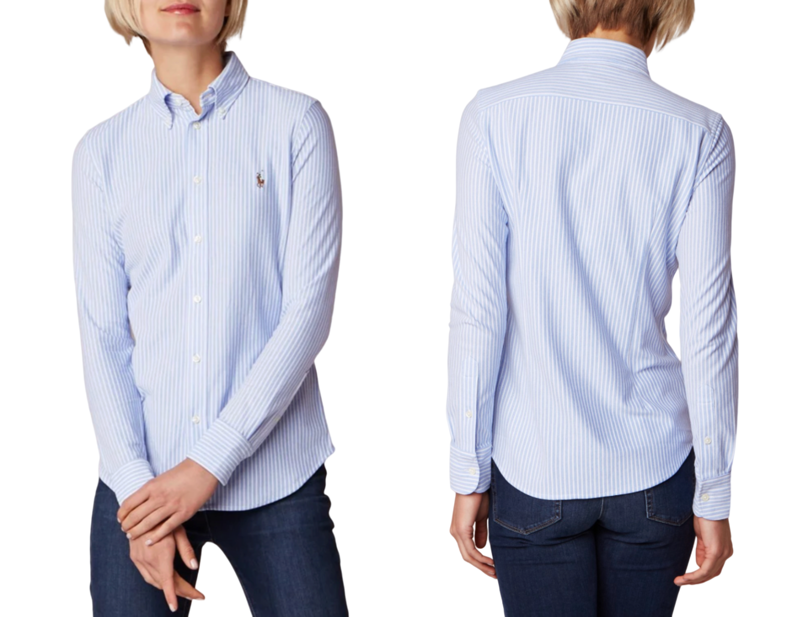 POLO RALPH LAUREN Heidi Washed Oxford Cotton Bluse Hemd Shirt T-shirt Streifen M