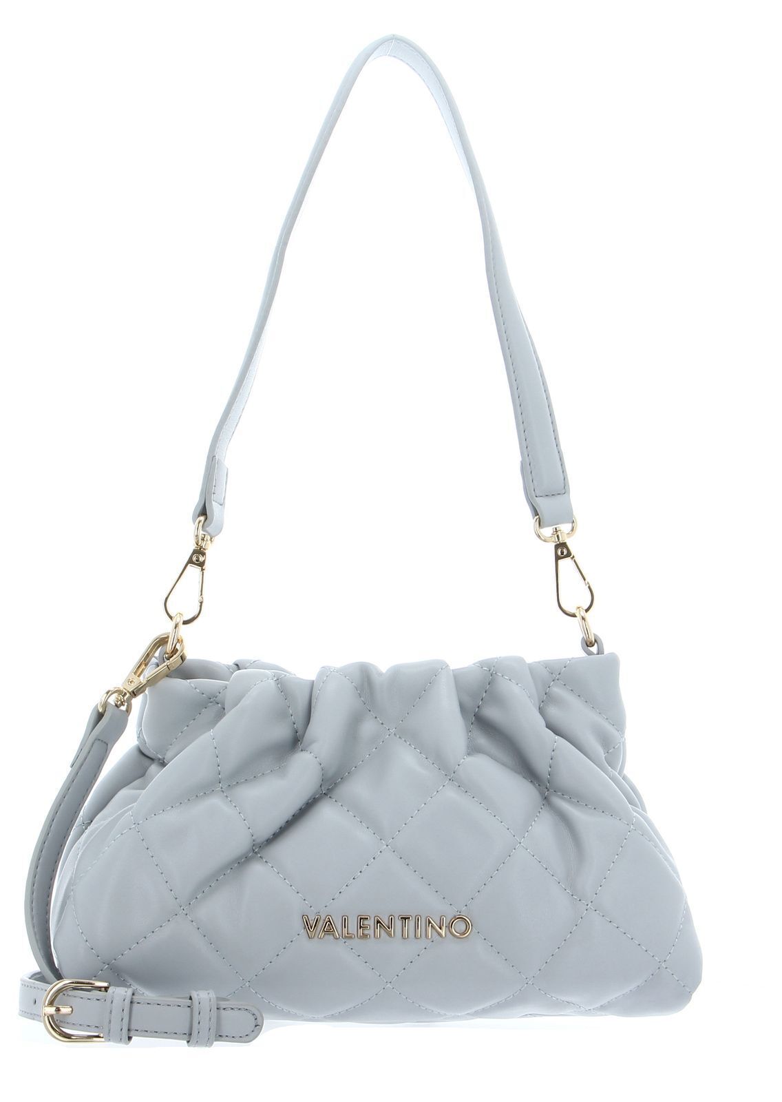 VALENTINO Ocarina Pochette Schultertasche Umhängetasche Tasche Perla hellgrau