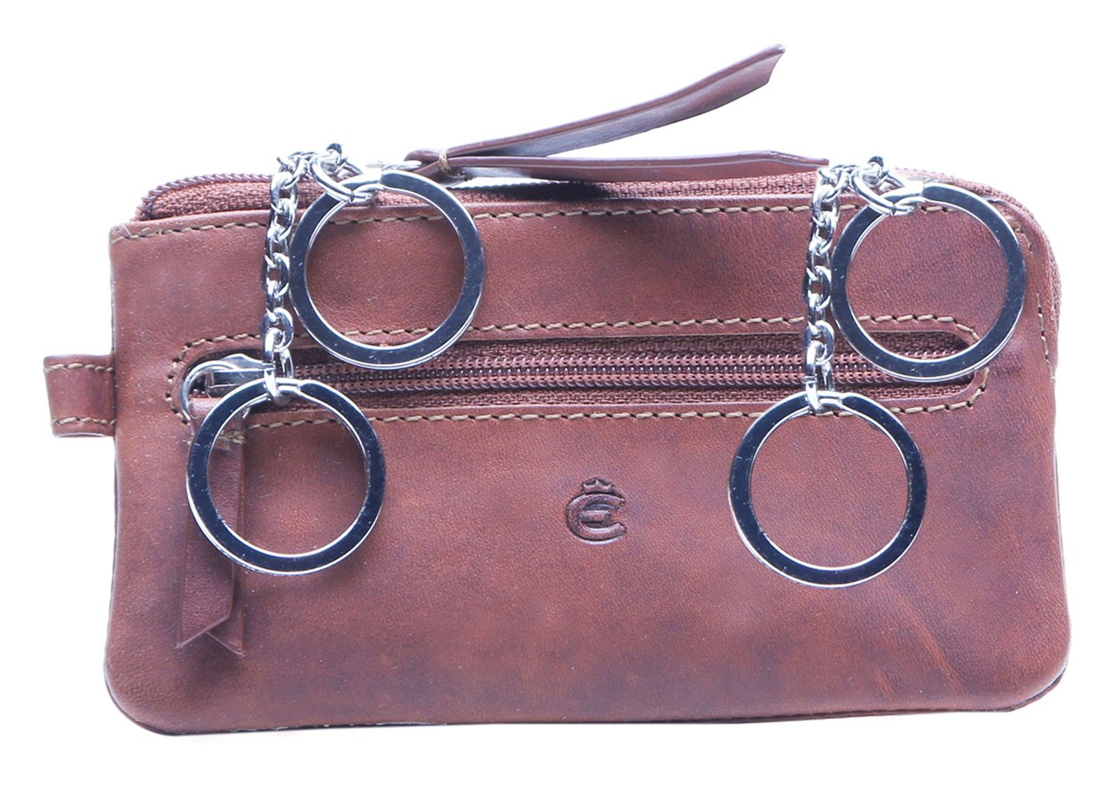 Esquire Dallas Key Case Double Schlüsselmäppchen Brown braun Neu