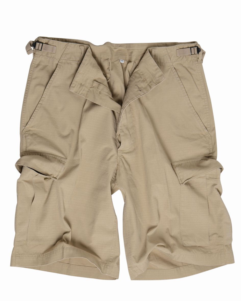 Cargo Bermuda Größe M Beige Khaki  Rip-Stop Kurze strapazierfähige Cargo Hose