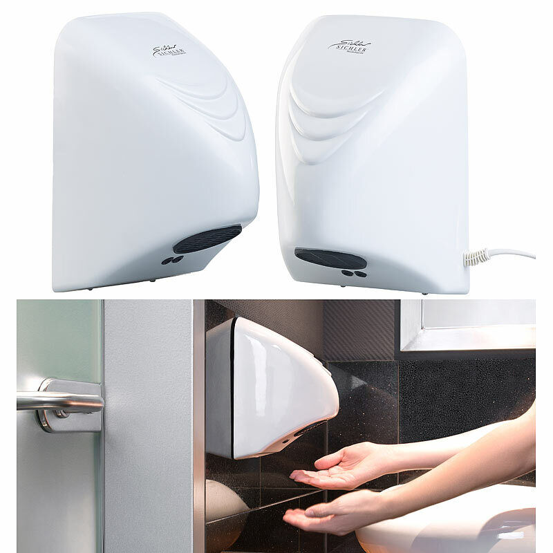 Sichler 2er-Set automatische elektrischer Händetrockner zur Wandmontage