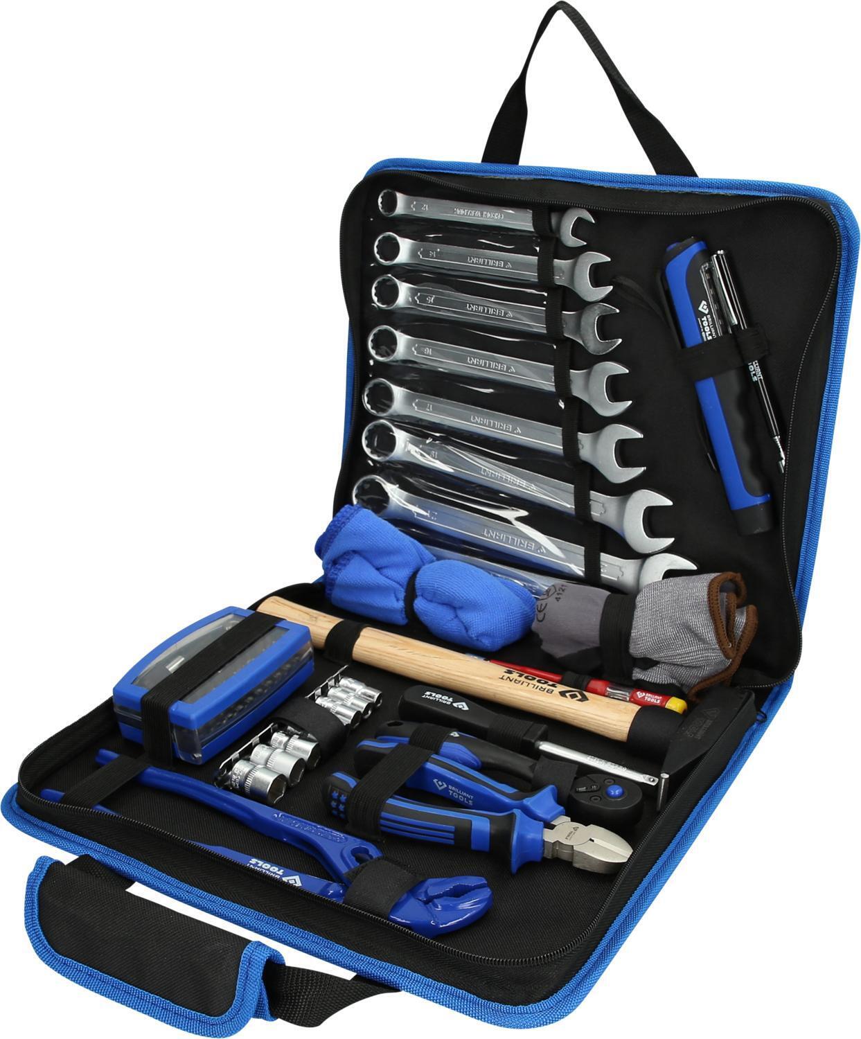 Brilliant Tools Universal-Werkzeug-Satz in Nylontasche, 58-tlg