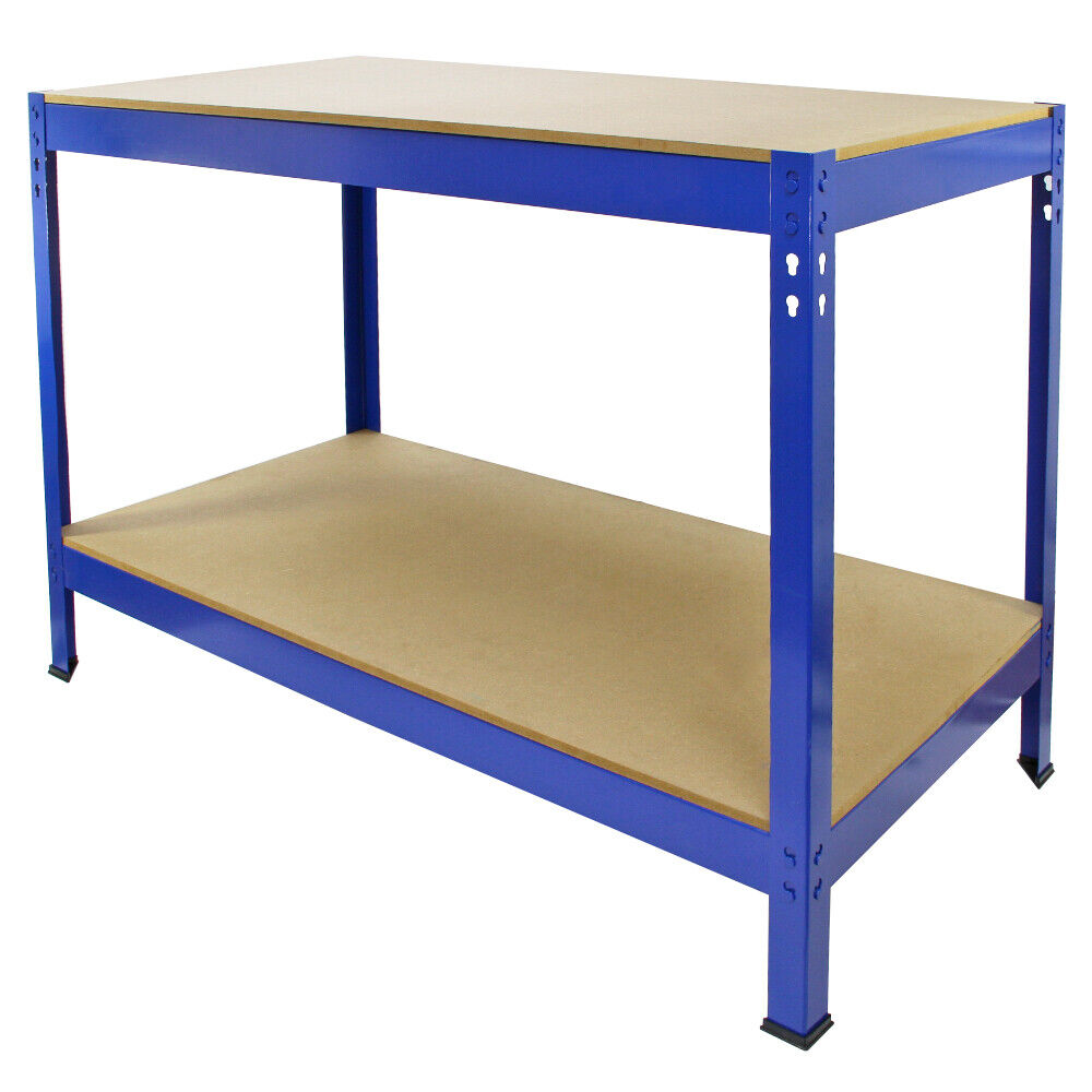 Werkbank Werktisch Arbeitstisch Werkstatttisch Montagewerkbank Lager Blau 100cm