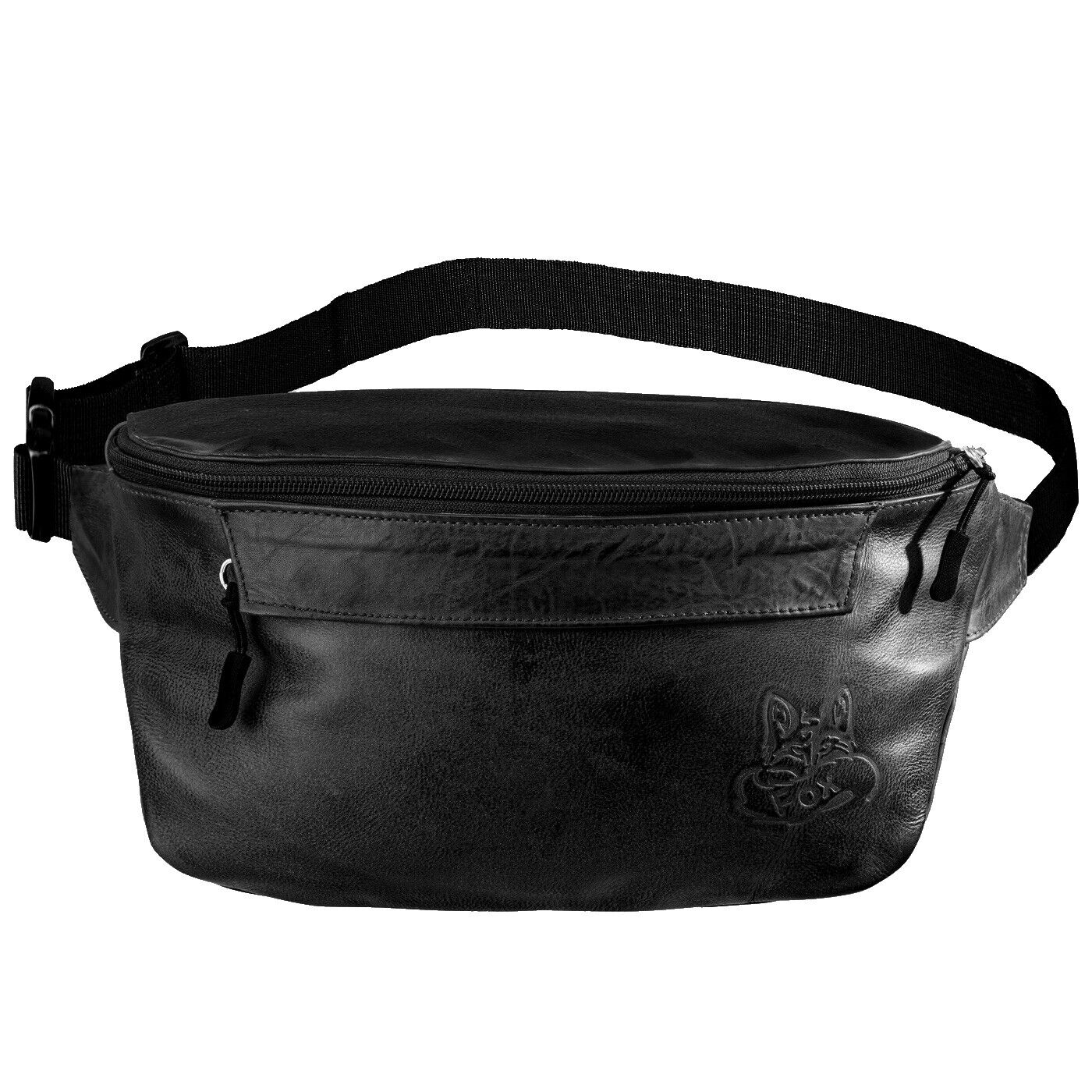 Black Forest Fox CROSS Hüft Gürtel Leder Bauchtasche Herren Damen Schwarz