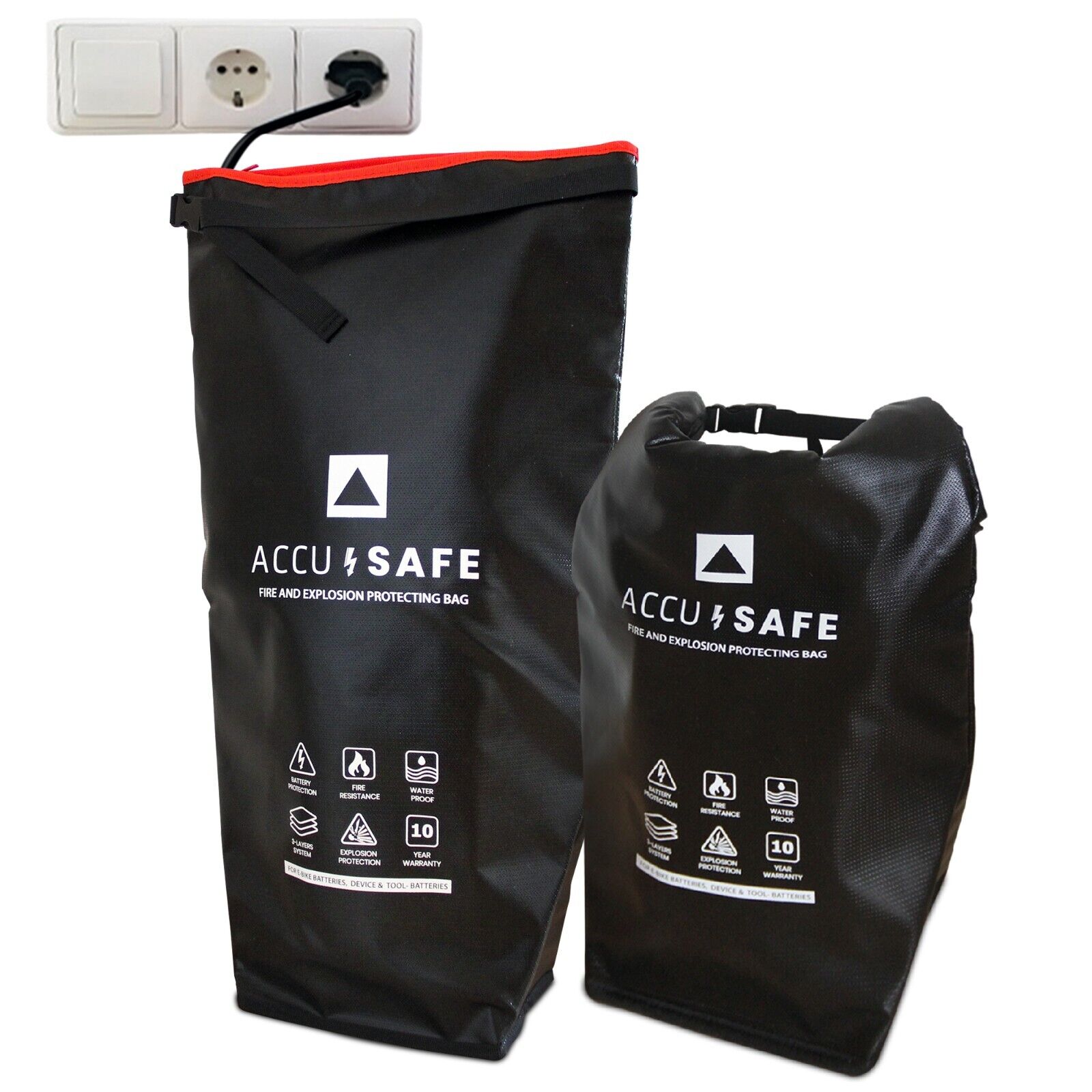 ACCU SAFE XL, Lipo Safe, Akkutasche/Akkuschutz für E-Bikes, Laden & Lagerung