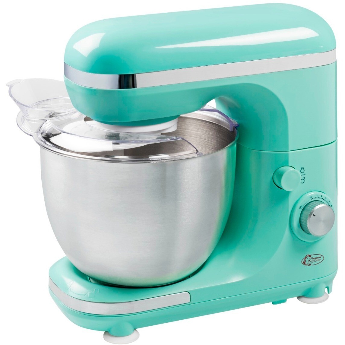 Bestron Küchenmaschine, türkis 7 Geschwindigkeitsstufen, inkl. Schneebesen