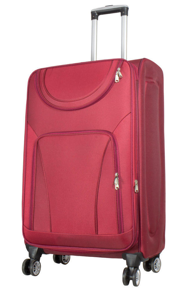Nylon Weichgepäck Koffer Trolley aufrecht rollbar Dehnfalte Maribor Rot Gr. L
