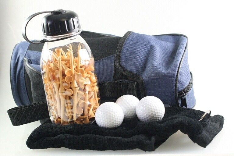 Golf Geschenk Set Golf Bag Golftasche 150  Holztees Golfhandtuch 3 Golfbälle