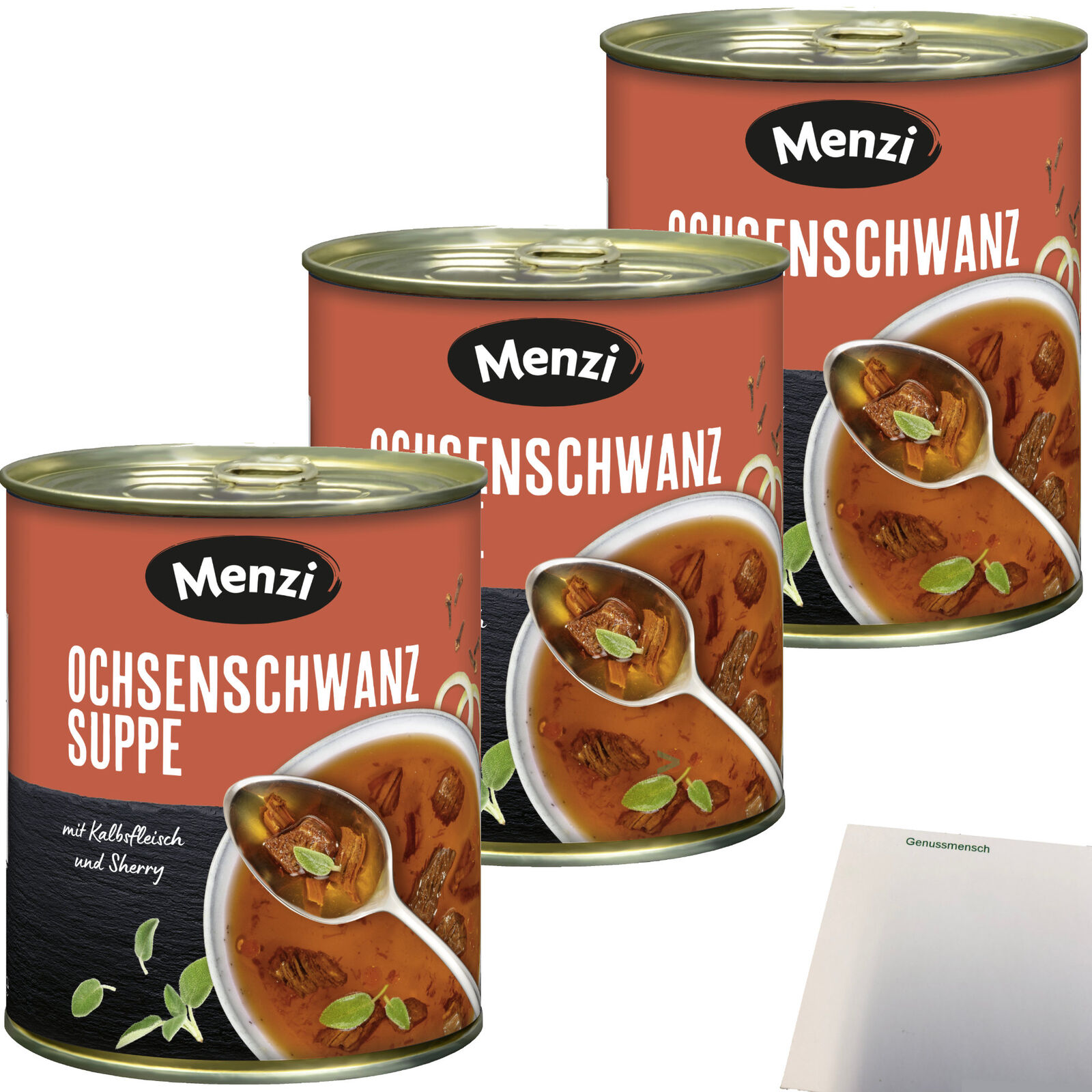 Menzi Ochsenschwanz Suppe 3er Pack 3x800ml Dose usy Block