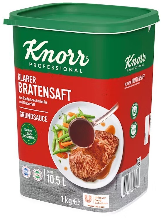 Knorr Klarer Bratensaft - Bratenfond Sauce 1 kg für 10 Liter soße