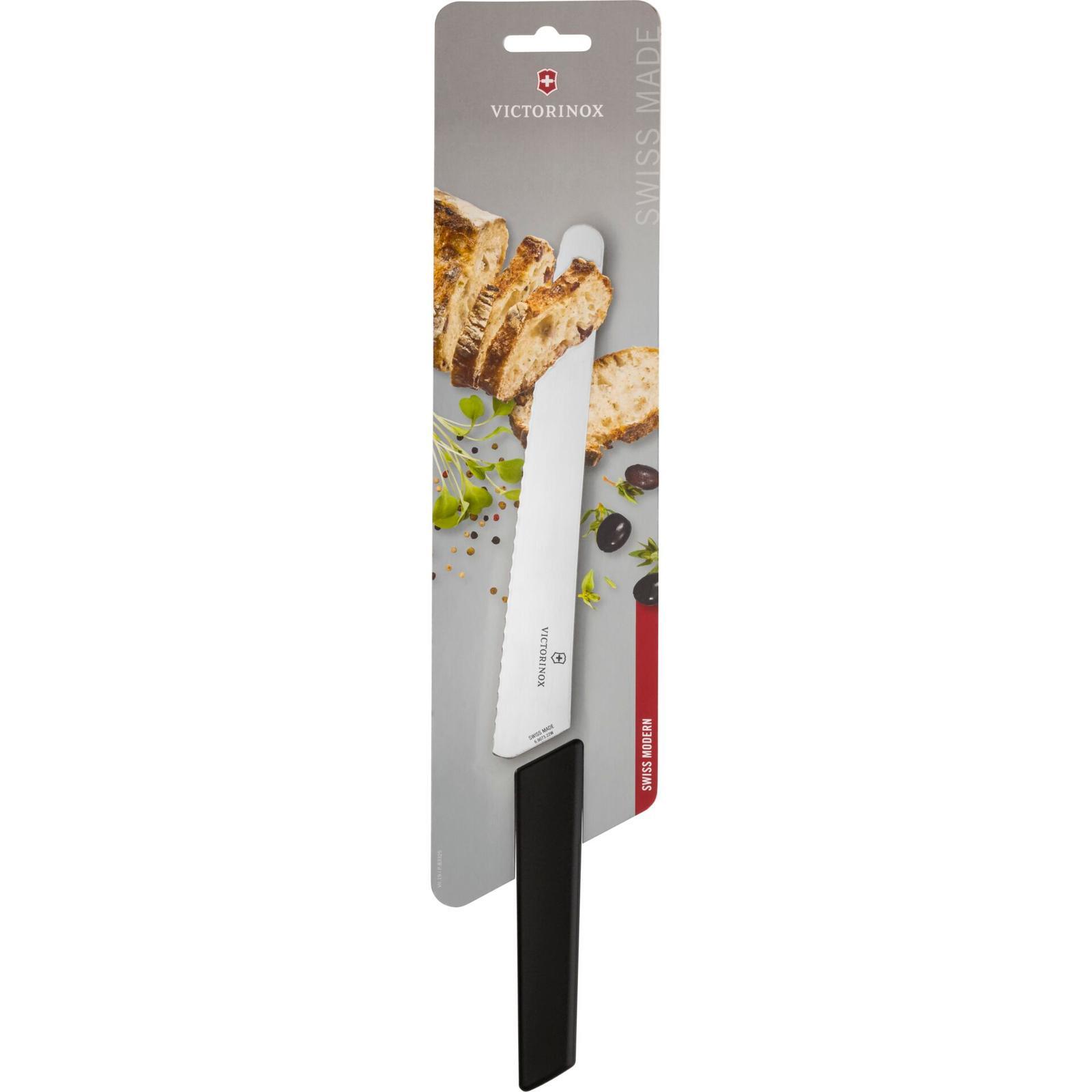 Victorinox Swiss Modern Brotmesser Schwarz 22 cm