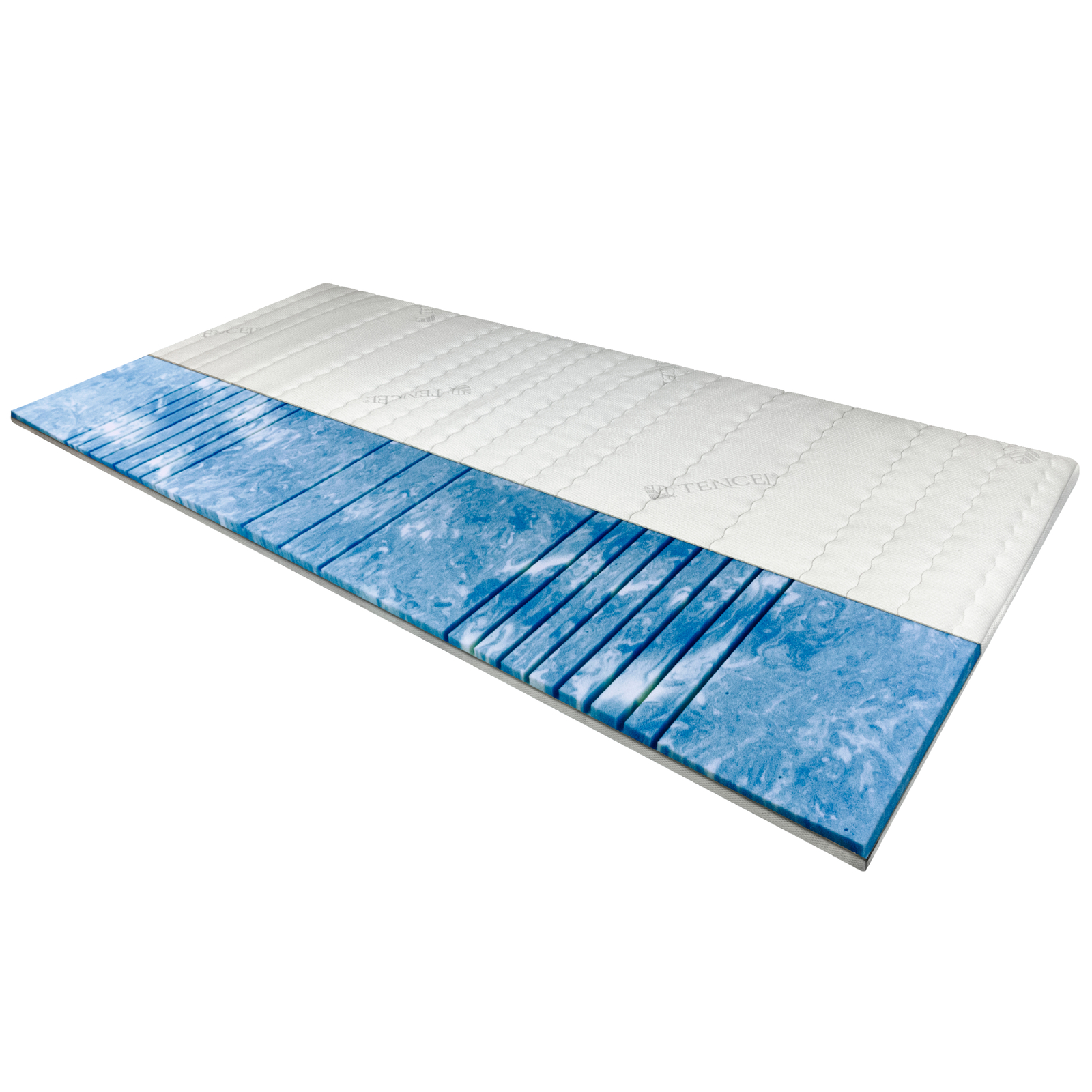 7 Zonen Gel Topper Matratzenauflage Gelschaum Topper 80x200 cm 8 cm