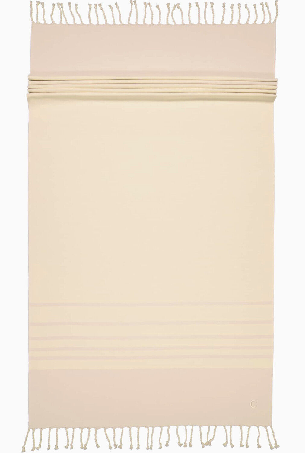 Cawö Hamamtuch Sol 5504 53-honig Streifen 90 x 180 cm leicht Baumwolle