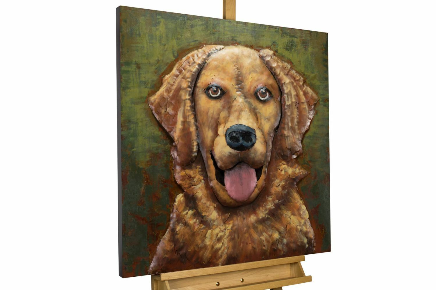 KunstLoft® Metallbild 3D 'Guide Dog of the Month' | Wanddeko 80x80x5cm