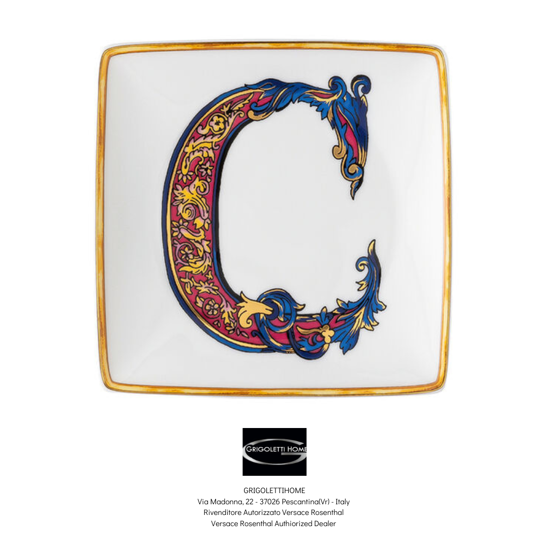 Versace Rosenthal - Holiday Alphabet - C - Untertasse / Tasse CM 12 -