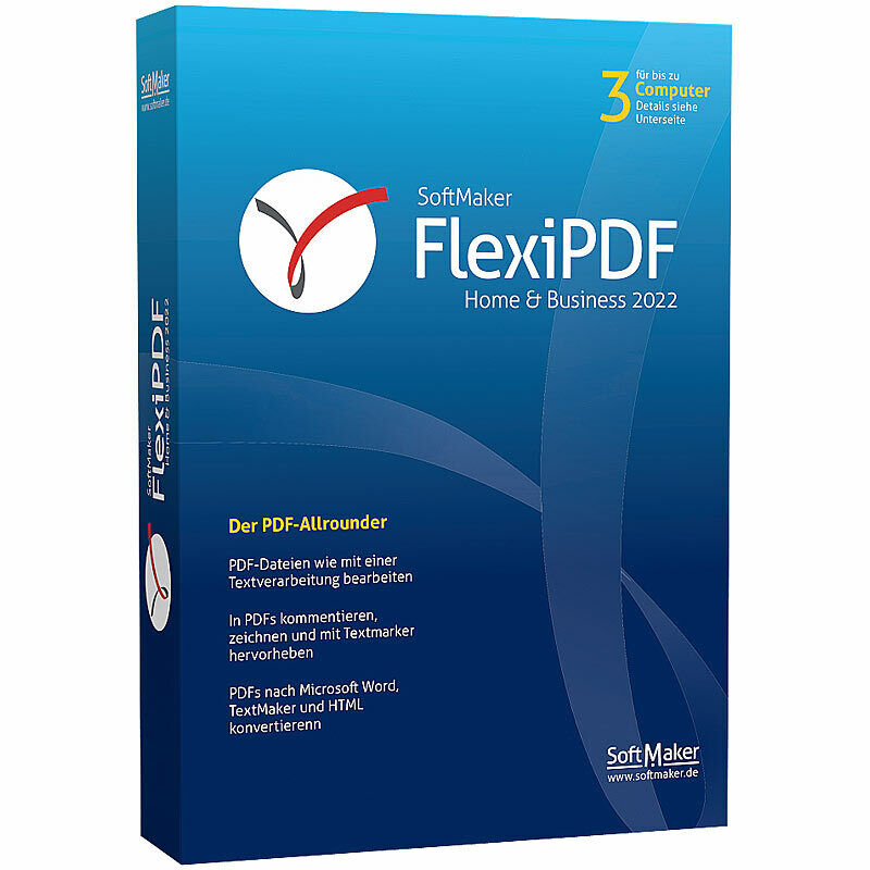 SoftMaker FlexiPDF Home & Business 2022 für bis zu 3 PCs