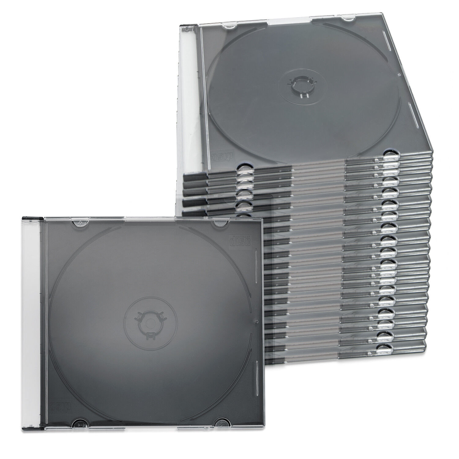 100 CD Slim Hüllen Leerhüllen Box 1 Fach 5.2 mm 142x125x5,2 mm