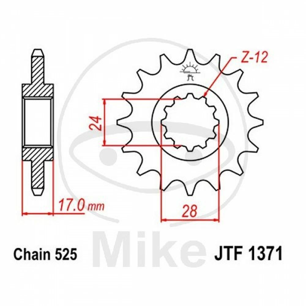 Ritzel Z14 525 726.13.08 für Honda CB 600 F Hornet S 2000-2001