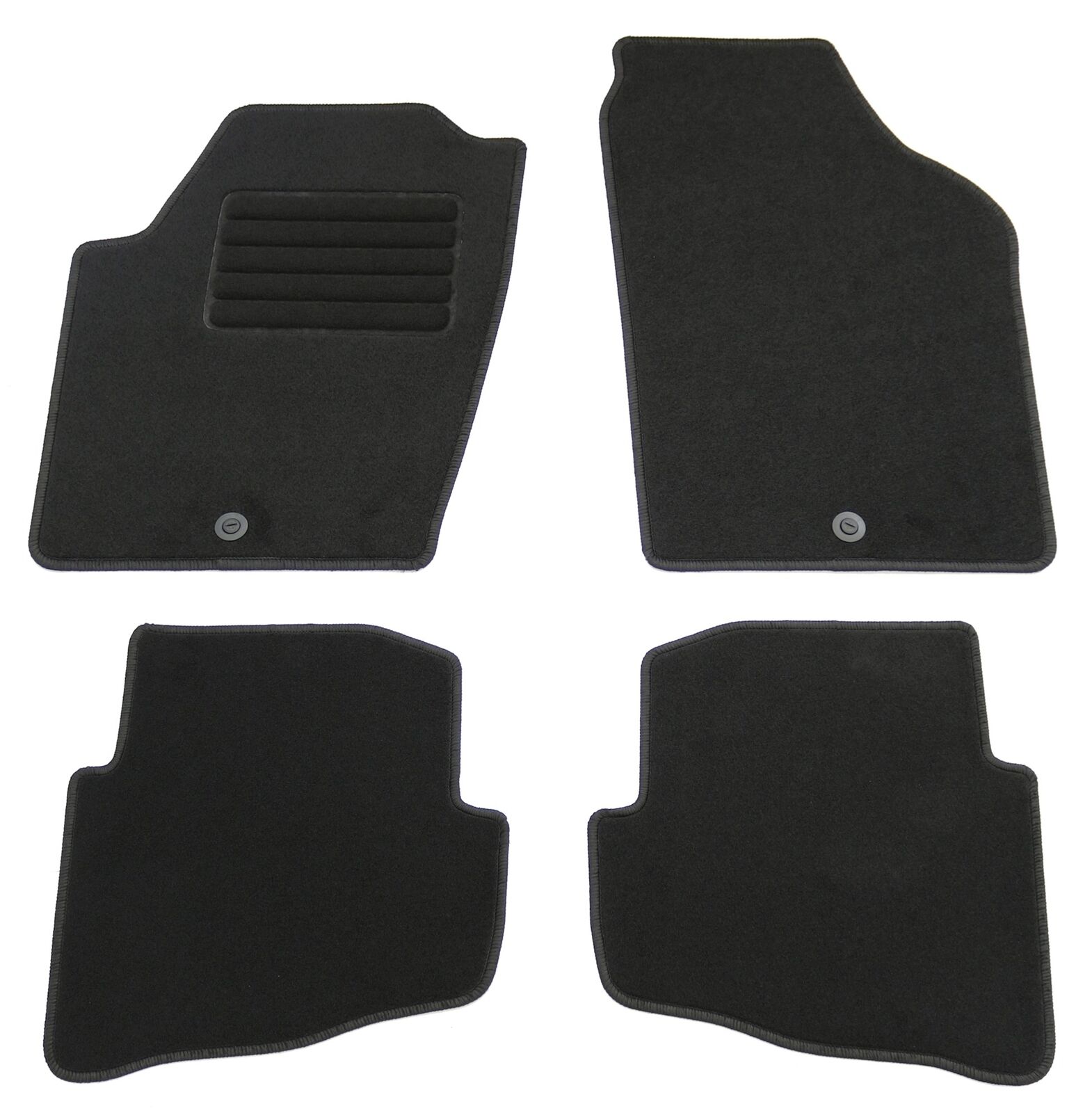 Fußmatten Set für VW Fox 5Z 2005-2011 Autoteppiche mit 100% Passform Schwarz