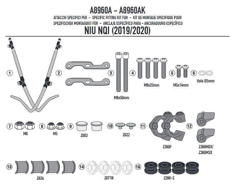 Set Erweiterung Givi Spezifisch Niu Nqi 2019 2020 2021 2022 2023 für Bildschirm