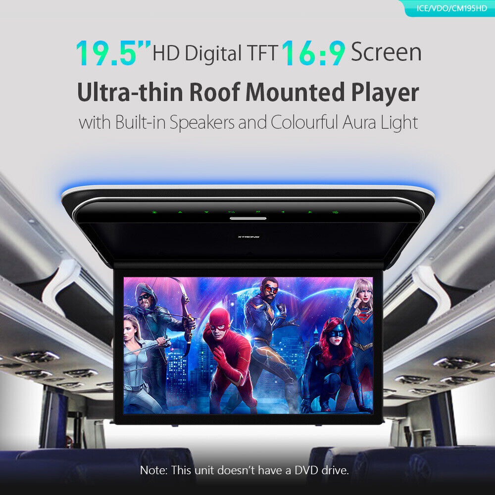 19,5 Zoll 1600*900 1080P Video HD Deckenmonitor PKW LKW Bus Reisebus USB HDMI AV