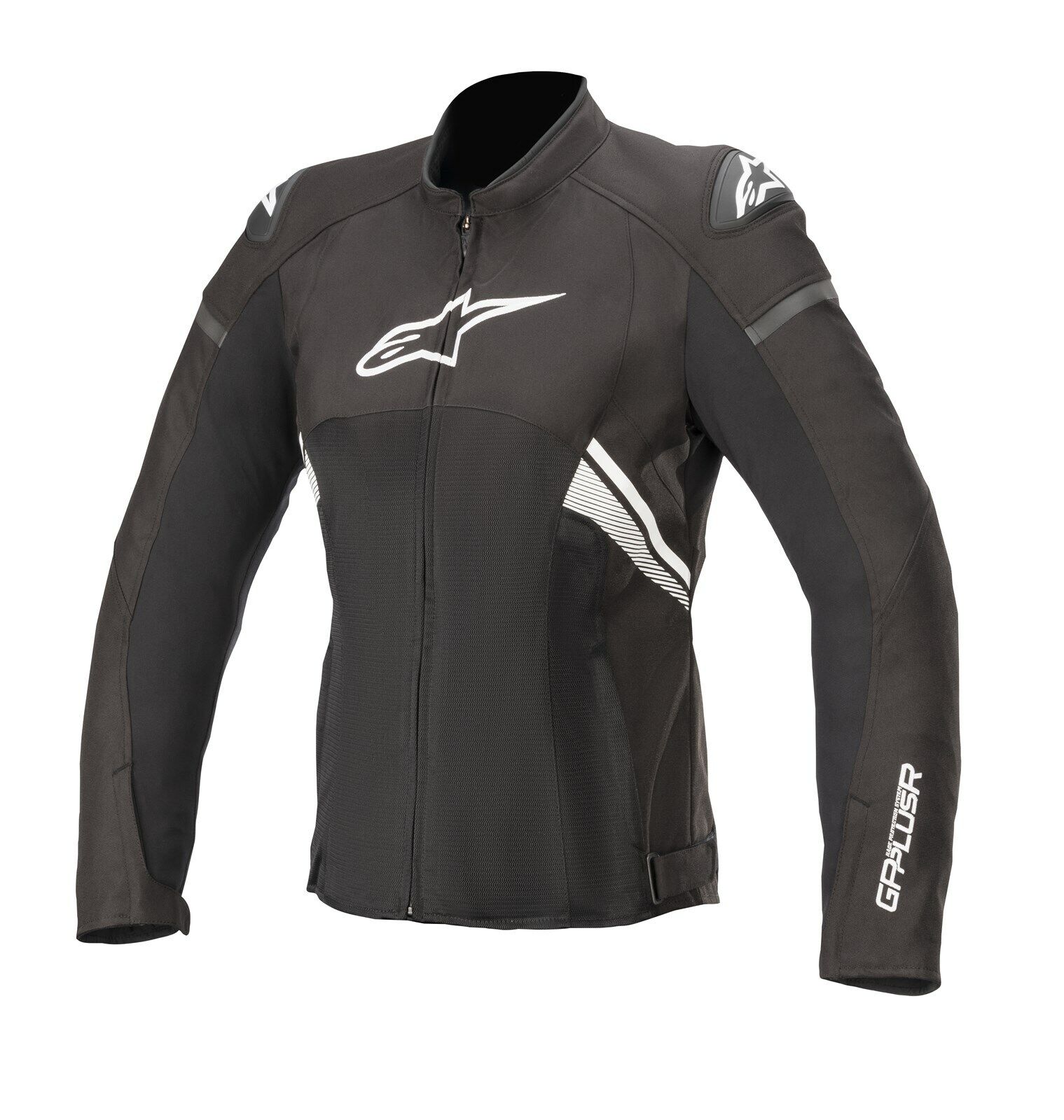 Tex-Jacke Alpinestars Stella T-GP Plus R V3 Air Farbe: Schwarz/Weiß Gr: M