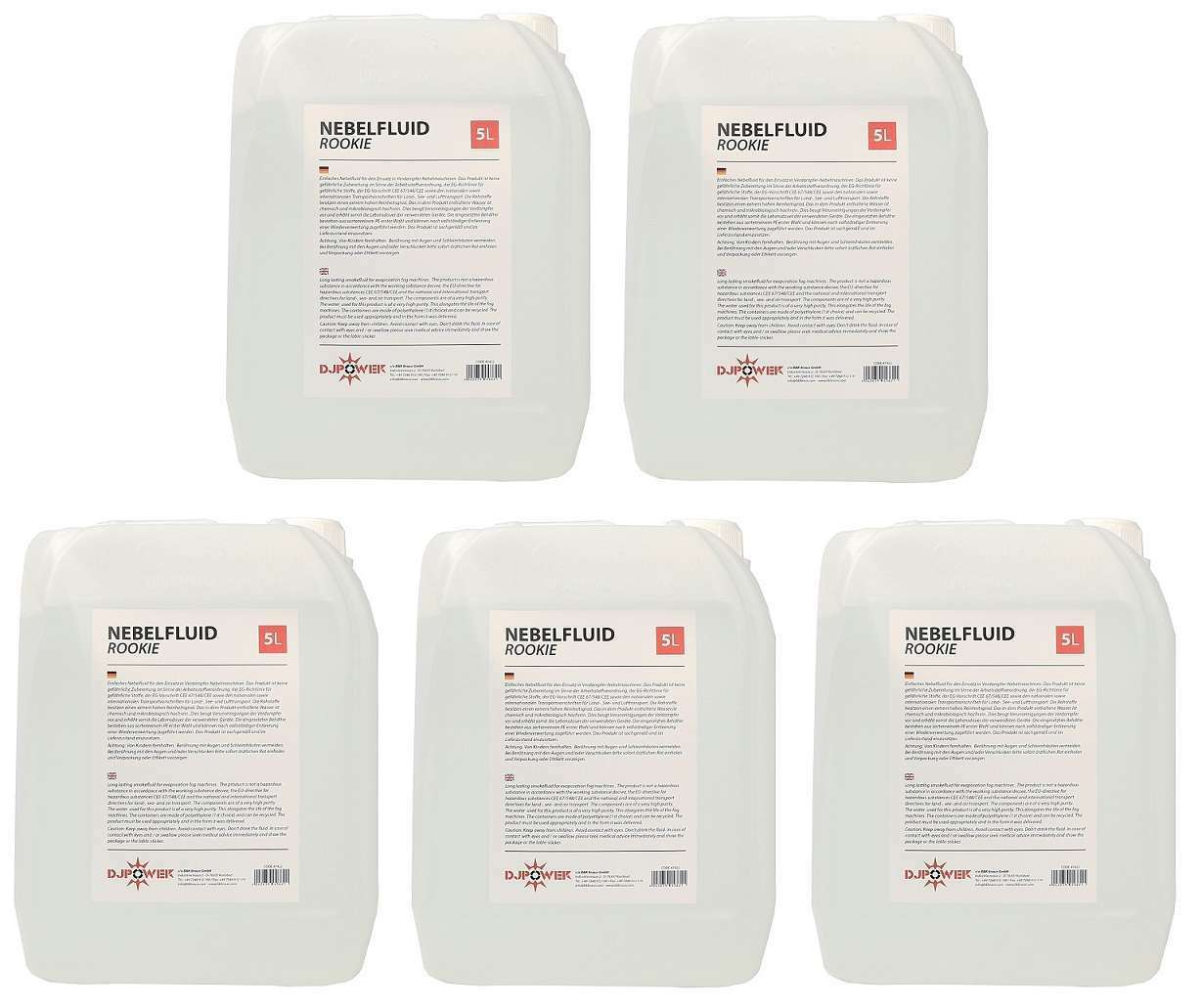 25 Liter 2,32€/l, ROOKIE Nebelfluid Nebel Flüssigkeit Smoke Fluid von DJ Power