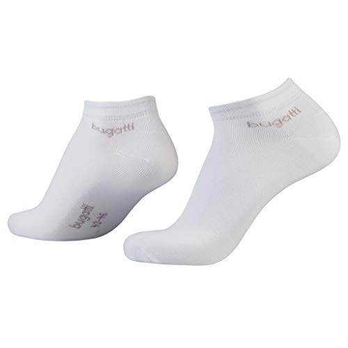 Bugatti Mens Sneaker Socks 3Er Pack 6765 660 White Weiß Strumpf Socke Füsslinge, Size:39-42