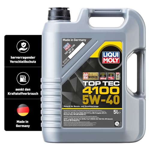 Liqui Moly Top Tec 4100 5W-40 | 5 L | Synthesetechnologie Motoröl | Art.-Nr.: 3701