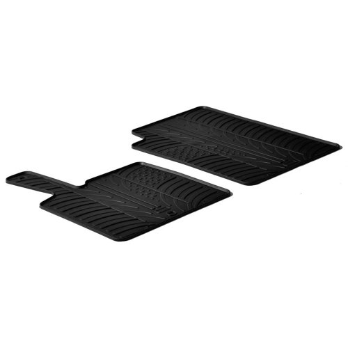 Satz Gummimatten Kompatibel Mit Smart Fortwo 2006-2014 (T Profil 2-Teilig + Montage-Clips)