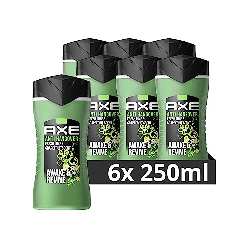 Axe 3-In-1 Duschgel & Shampoo Anti-Hangover Für Langanhaltende Frische Und Duft Nach Der Dusche Männer Duschgel Dermatologisch Getestet 6X 250 Ml