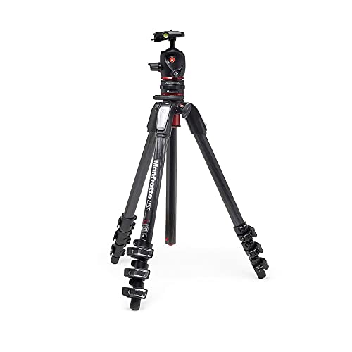 Manfrotto 4 Segment Carbon Stativ Kit, Fotostativ Mit Kugelkopf Mit Move Quick Release System, Professionelles Fotografie Zubehör Kit, Kamerastativ Mi
