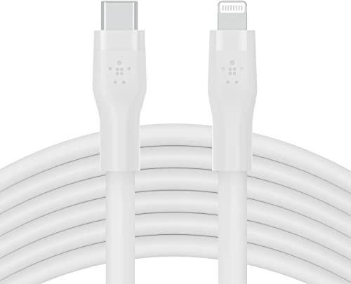 Belkin Boostcharge Flex Silikon-Usb-C/Lightning-Kabel, 3 M, Mfi-Zertifiziert, 20 W, Zum Schnellladen Mit Pd Power Delivery Für Iphone 14/14 Plus, 13, 