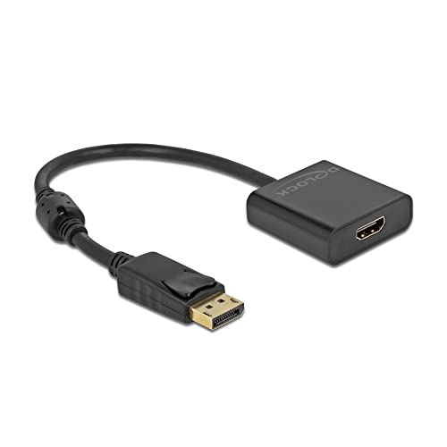 Delock Adapter Displayport 1.2 Stecker Zu Hdmi Buchse 4K Aktiv Schwarz