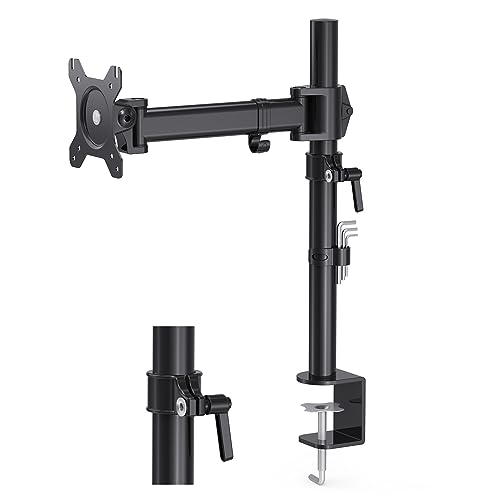 Hftek - Hf27Db - Monitor Tv Tisch-Halterung Halter Bildschirmhalterung Arm Monitor Stand Neigbar Schwenkbar Monitorarm Bildschirm Halterung Monitorhal