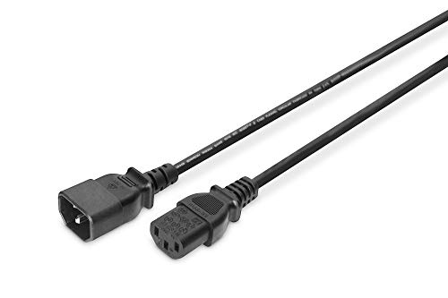 Digitus Verlängerung Für Netz-Anschlusskabel - 5.0 M - C14 Auf C13 - Stecker / Buchse - H05Vv-F3G - 1.0 Mm²