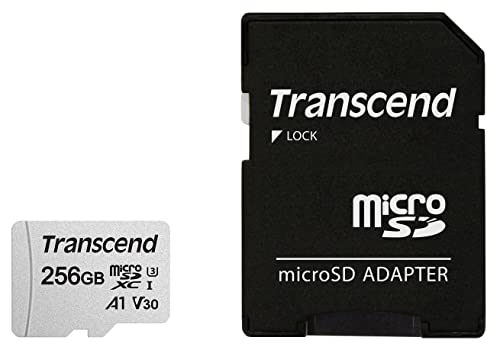 Transcend Highspeed 256Gb Micro Sdxc/Sdhc Speicherkarte (Für Smartphones, Etc. Und Digitalkameras) / 4K, U3, V30, A1, Uhs-I – Ts256Gusd300S-A (Mit Ada