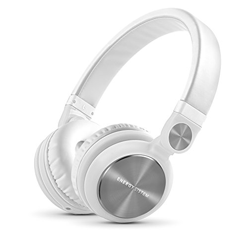 Energy Sistem Headphones Dj2 White (Dj Kopfhörer, Klappbar, Mit 180º Drehung, Abnehmbares Kabel, Mikrofon Und Freisprechfunktion)